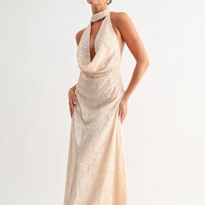 Halter maxi dress